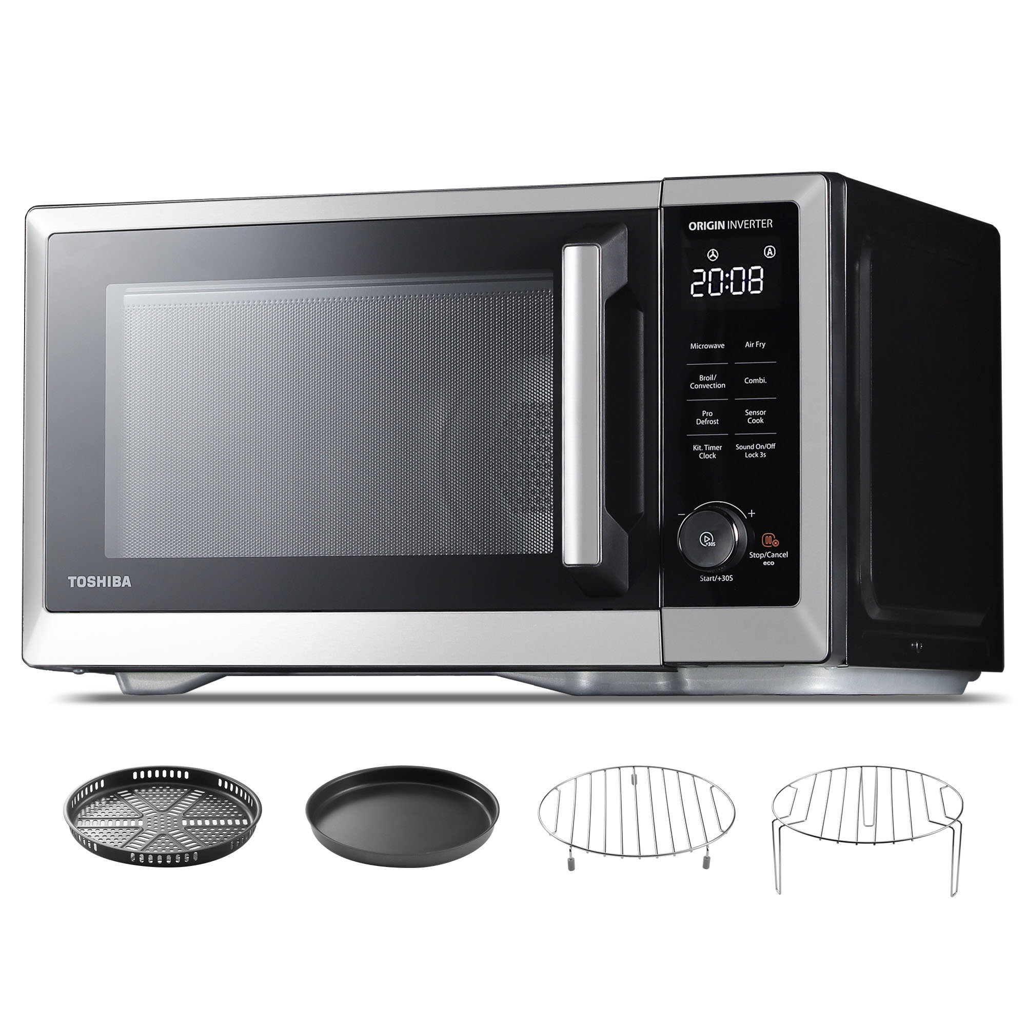 Mr happiness 　TOSHIBA Toshiba 7-in-1 Countertop Microwave Air Fryer Combo, 1.0 cu